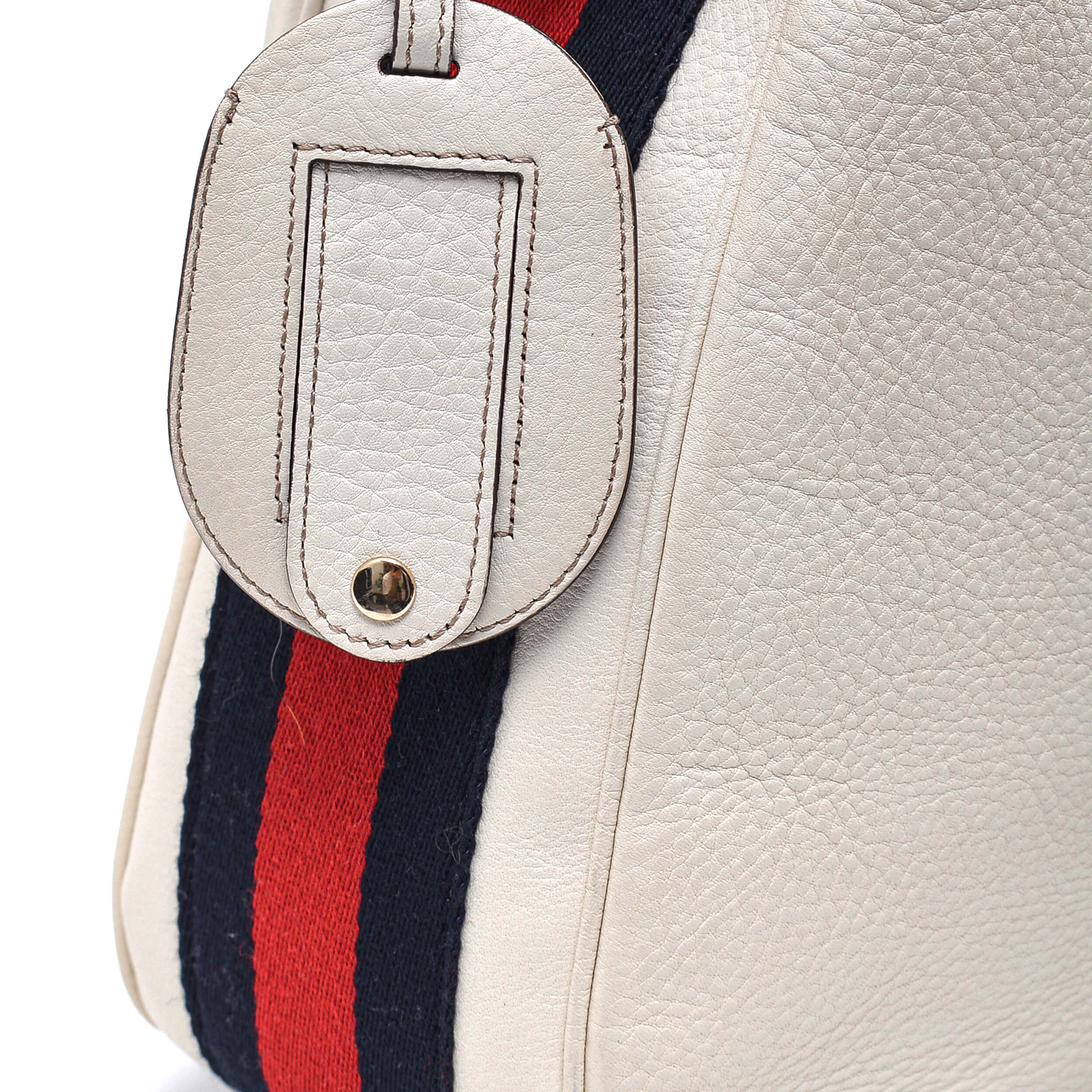 Gucci - White Leather GG Hobo Shoulder Bag